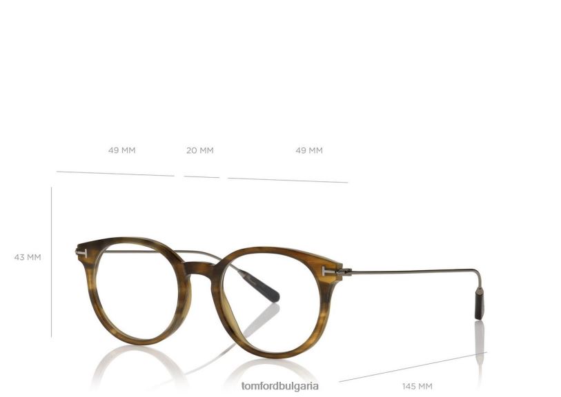 мъже очила ултра тънък рог и титаниева оптика лек клаксон TOM FORD B880D2046