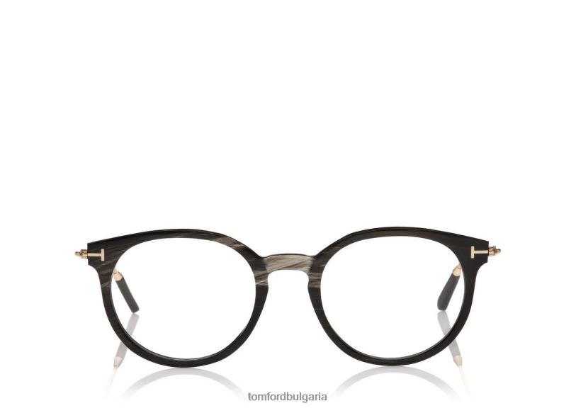 мъже очила ултра тънък рог и титаниева оптика черен рог TOM FORD B880D2047