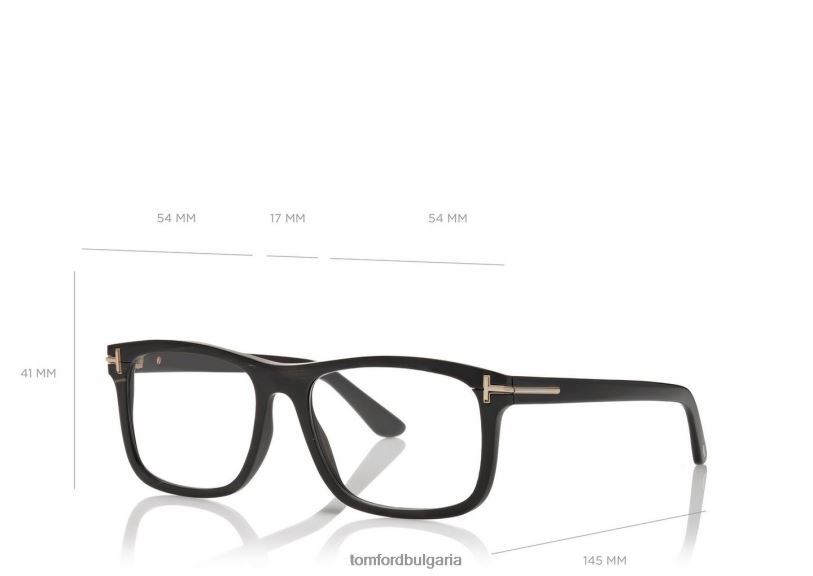 мъже очила квадратен рог оптичен черен рог TOM FORD B880D2052