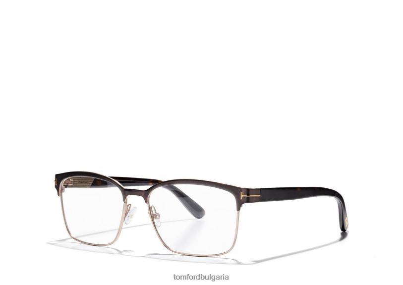 мъже очила квадратна метална оптична рамка кафяво TOM FORD B880D2054