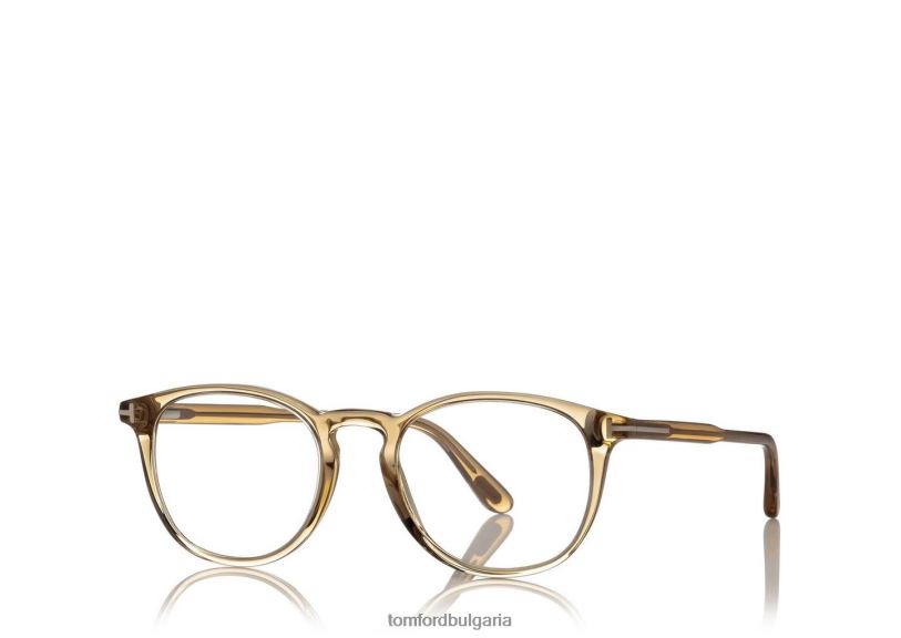мъже очила мека кръгла оптична рамка опал мед TOM FORD B880D2057