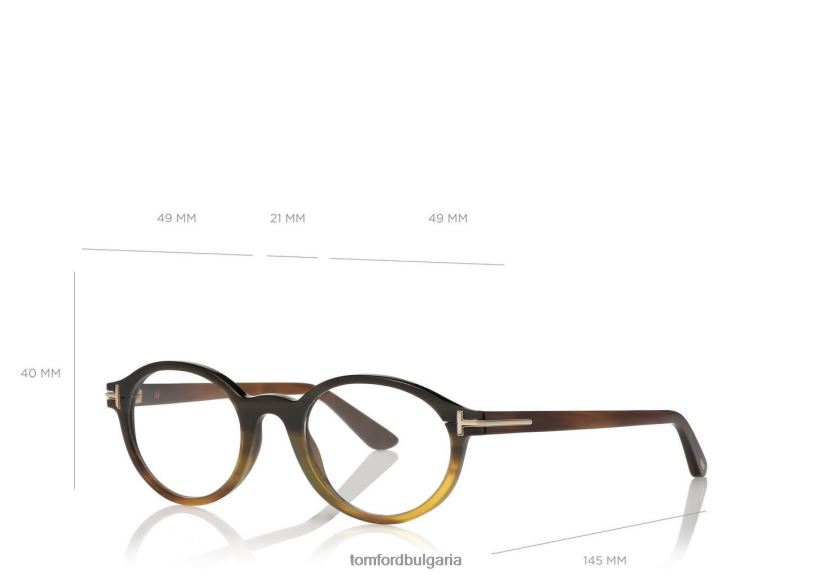 мъже очила оптичен кръгъл рог лек клаксон TOM FORD B880D2060