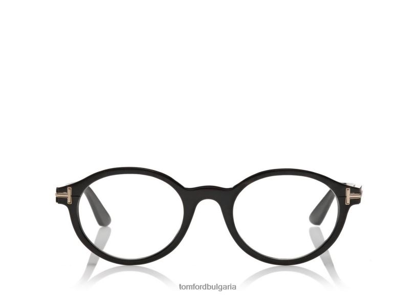 мъже очила оптичен кръгъл рог черен рог TOM FORD B880D2061
