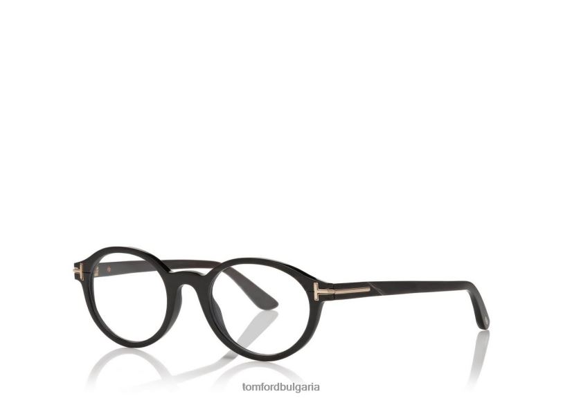 мъже очила оптичен кръгъл рог черен рог TOM FORD B880D2061