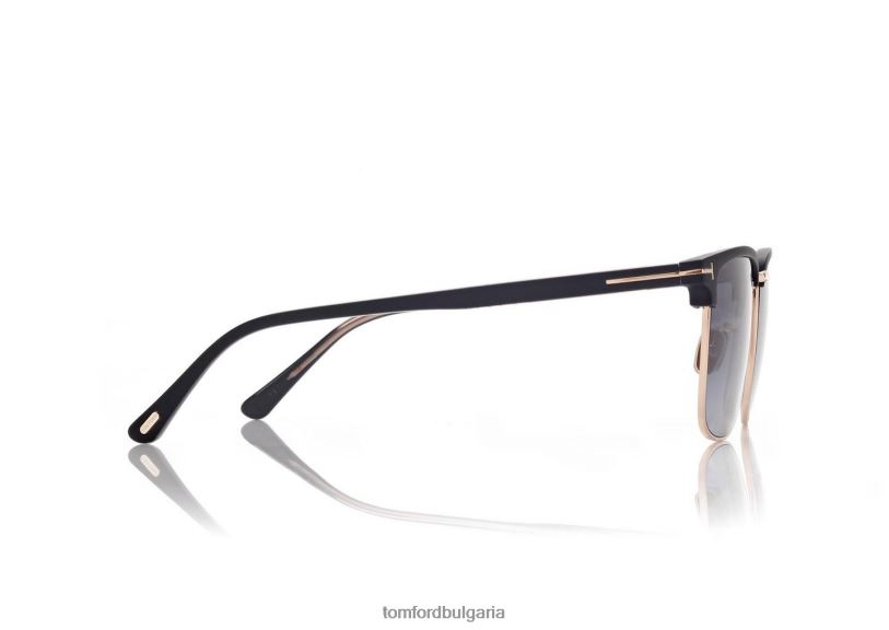 мъже очила поляризирани слънчеви очила Hudson черен TOM FORD B880D1803