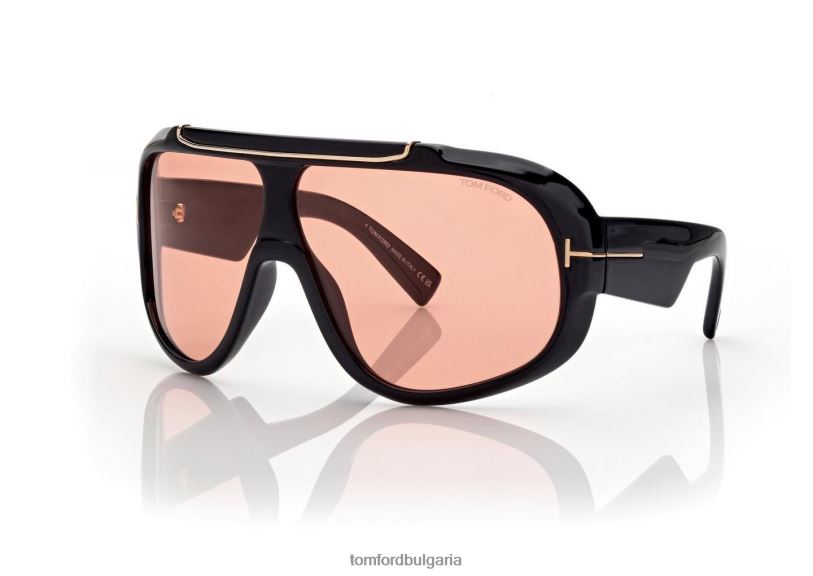 мъже очила фотохроматични слънчеви очила Relen лъскаво черно/кафяво TOM FORD B880D1791
