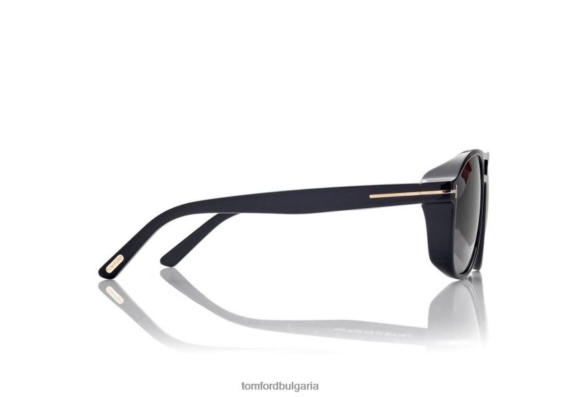мъже очила слънчеви очила Rosco черен TOM FORD B880D1820