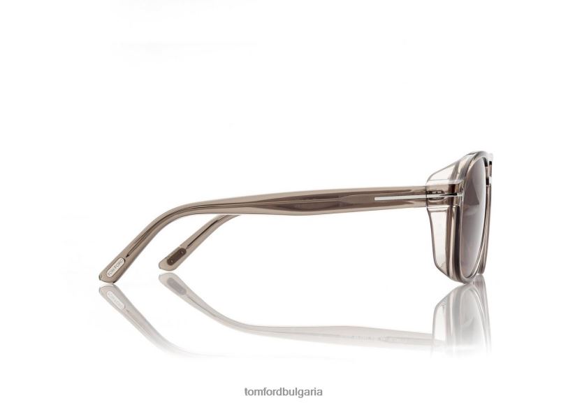 мъже очила слънчеви очила Rosco светлокафяво TOM FORD B880D1822