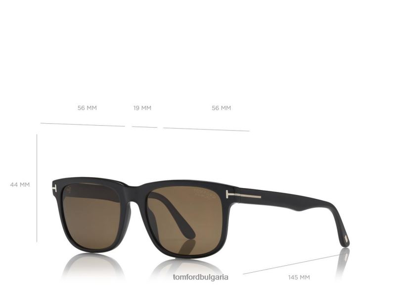 мъже очила слънчеви очила Stephenson черен TOM FORD B880D1923
