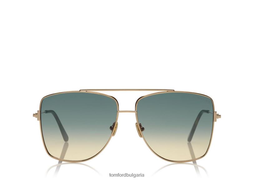 мъже очила реджи слънчеви очила розово злато/синьо TOM FORD B880D1775