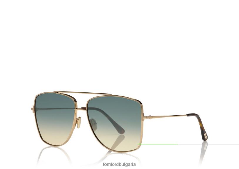 мъже очила реджи слънчеви очила розово злато/синьо TOM FORD B880D1775