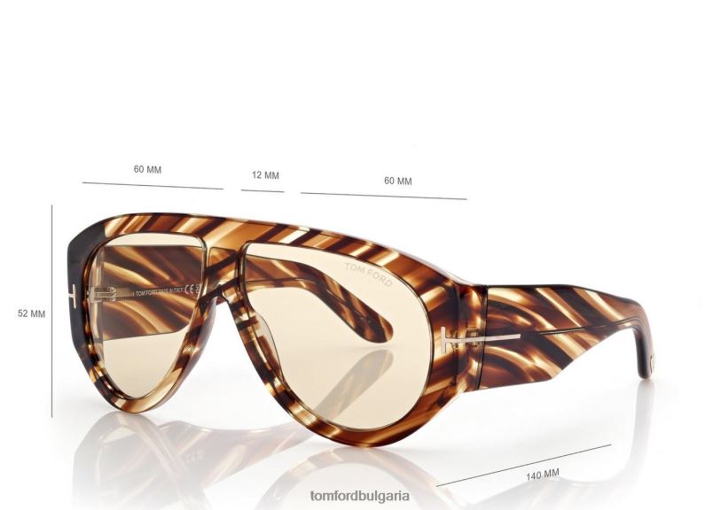 мъже очила бронзови слънчеви очила Хавана TOM FORD B880D1776