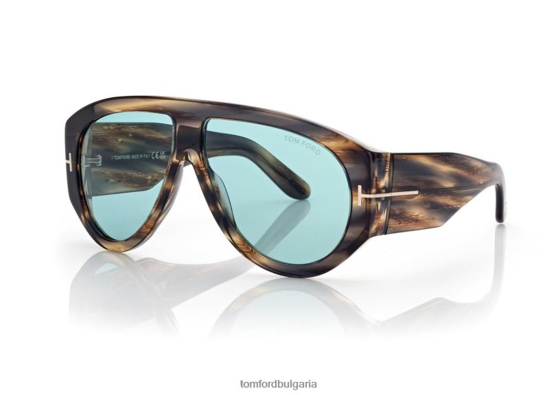 мъже очила бронзови слънчеви очила тъмно хаванско/синьо TOM FORD B880D1777