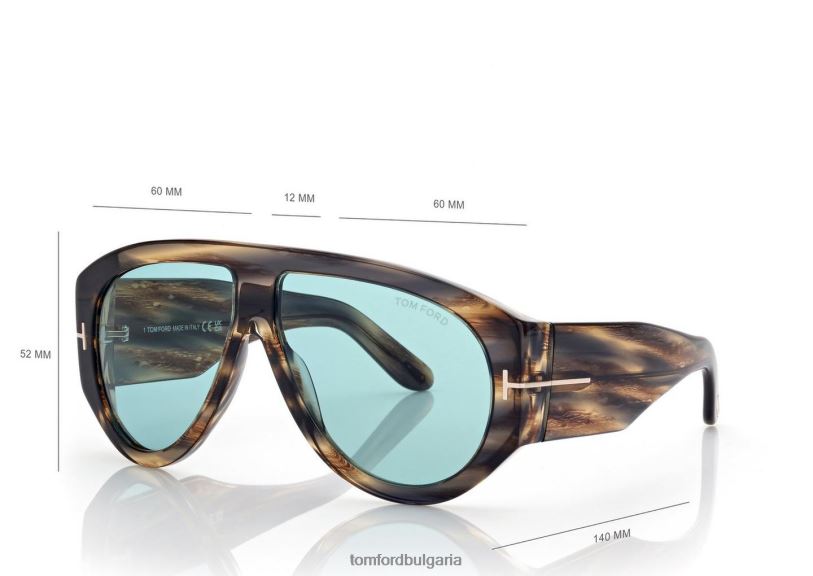 мъже очила бронзови слънчеви очила тъмно хаванско/синьо TOM FORD B880D1777