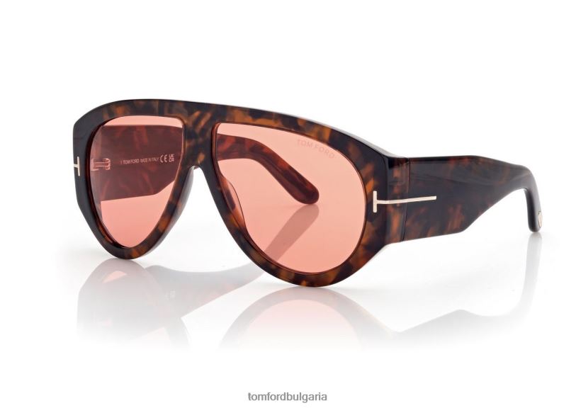 мъже очила бронзови слънчеви очила тъмна Хавана/бордо TOM FORD B880D1778