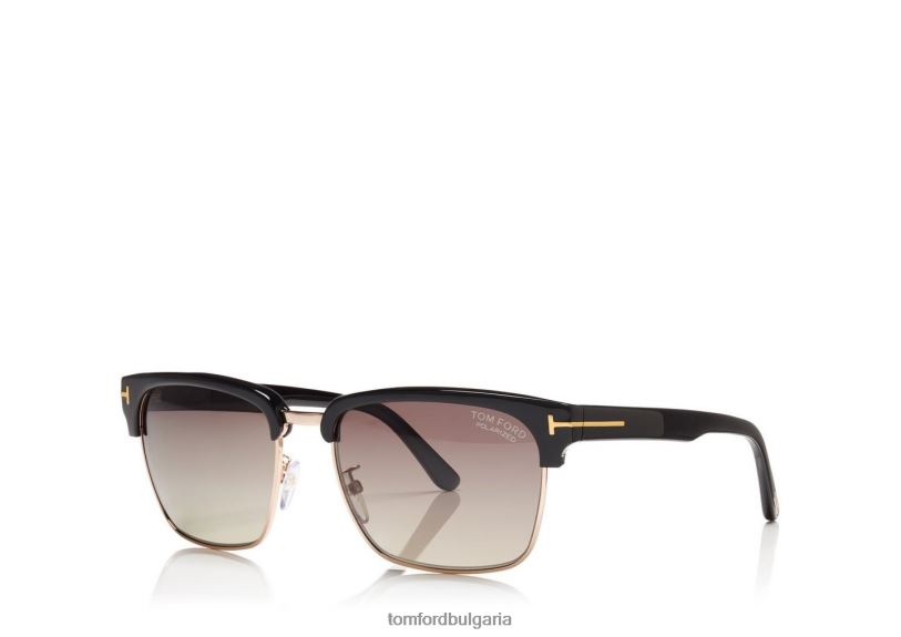 мъже очила поляризирани речни слънчеви очила черен TOM FORD B880D1818