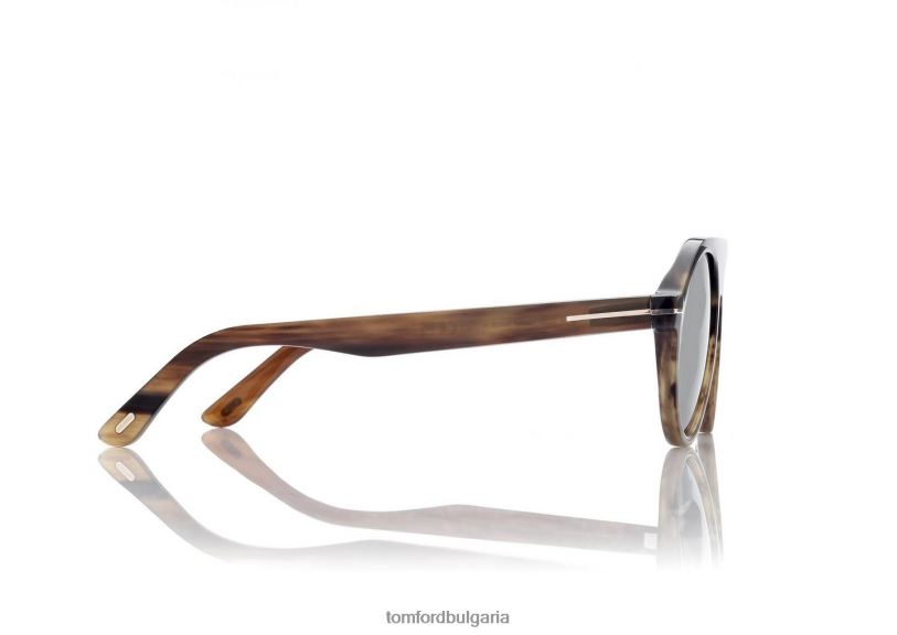 мъже очила пилотски слънчеви очила тъмно кафяво TOM FORD B880D1827