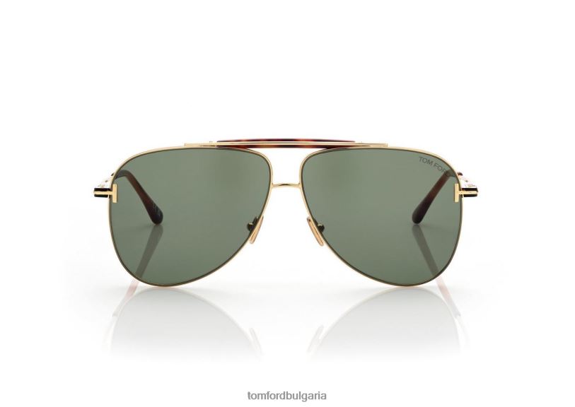 мъже очила слънчеви очила Брейди дълбоко злато TOM FORD B880D1846