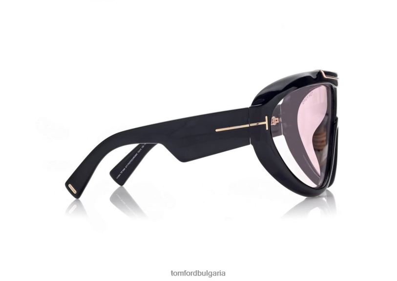 мъже очила фотохроматични слънчеви очила от липа блестящо черно + виолетово TOM FORD B880D1848