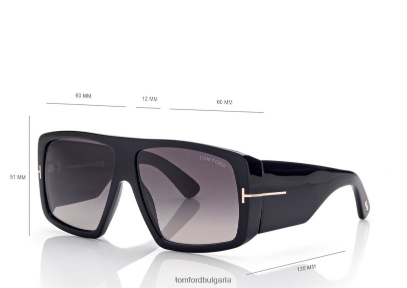 мъже очила слънчеви очила гарван черен TOM FORD B880D1850