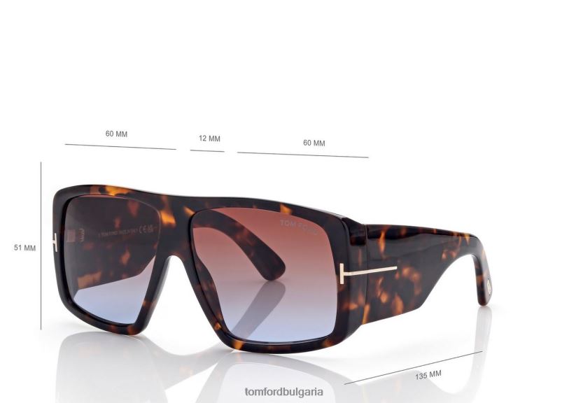 мъже очила слънчеви очила гарван Хавана TOM FORD B880D1851