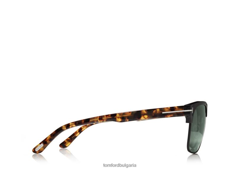 мъже очила ретро ретро квадратни слънчеви очила черен TOM FORD B880D1871