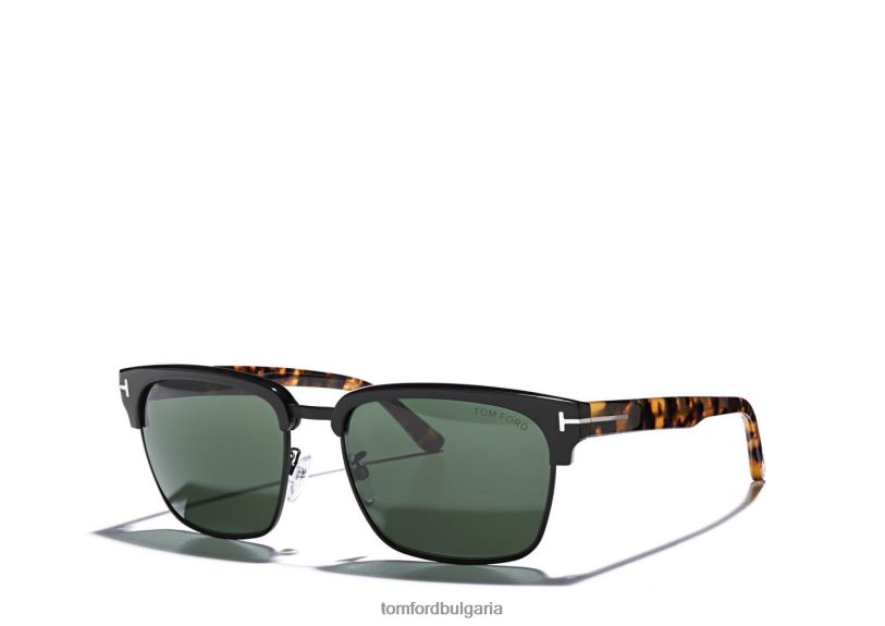 мъже очила ретро ретро квадратни слънчеви очила черен TOM FORD B880D1871