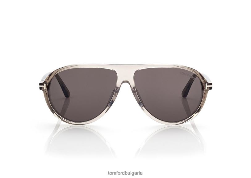 мъже очила маркус слънчеви очила лъскаво светлокафяво/опушено TOM FORD B880D1874