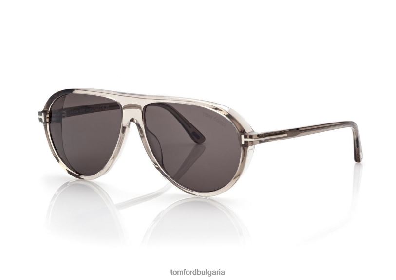 мъже очила маркус слънчеви очила лъскаво светлокафяво/опушено TOM FORD B880D1874