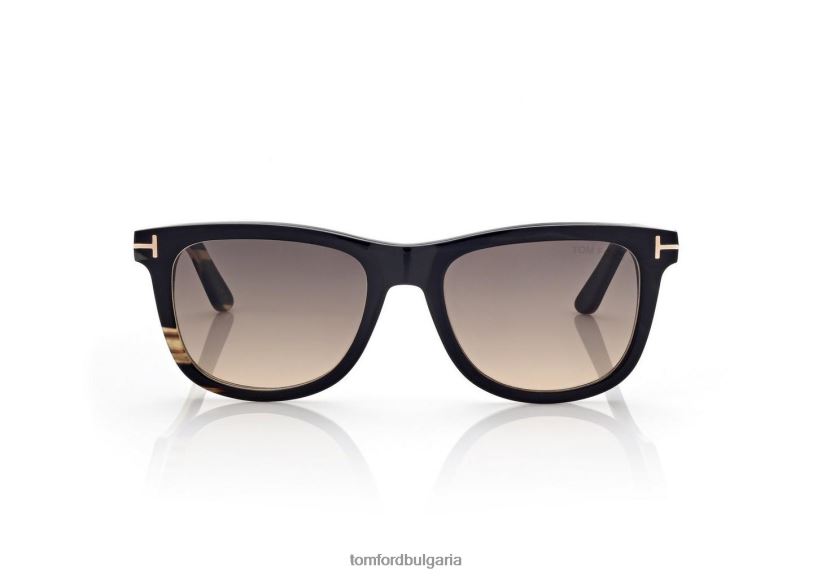 мъже очила меки квадратни рогови слънчеви очила цветен клаксон/градиентен дим TOM FORD B880D1878