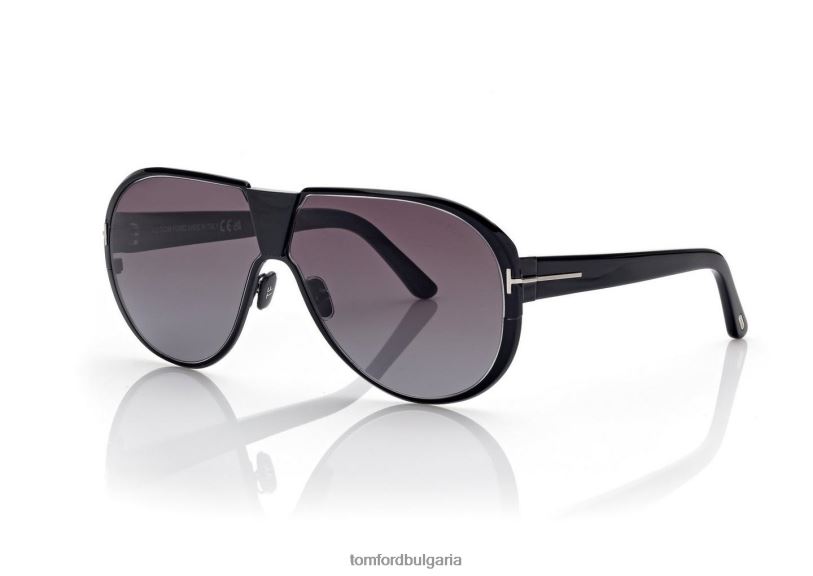 мъже очила слънчеви очила Vincenzo черен TOM FORD B880D1875