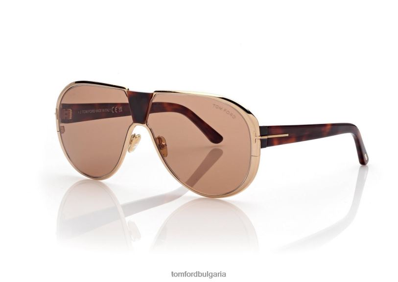 мъже очила слънчеви очила Vincenzo кафяво TOM FORD B880D1877