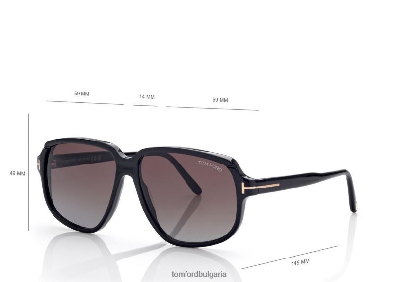 мъже очила слънчеви очила anton черен TOM FORD B880D1911