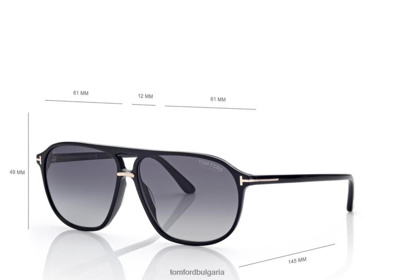 мъже очила поляризирани слънчеви очила bruce черен TOM FORD B880D1829