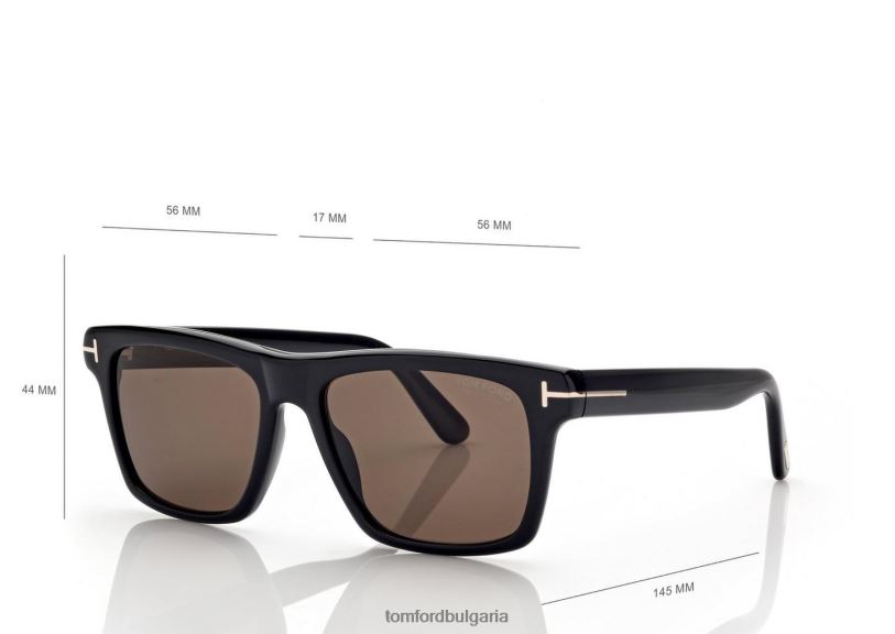 мъже очила поляризирани слънчеви очила buckley черен TOM FORD B880D1783