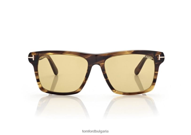 мъже очила слънчеви очила buckley амбър Хавана TOM FORD B880D1831