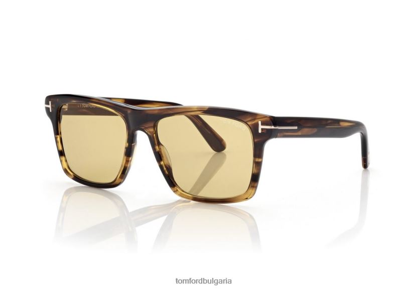мъже очила слънчеви очила buckley амбър Хавана TOM FORD B880D1831