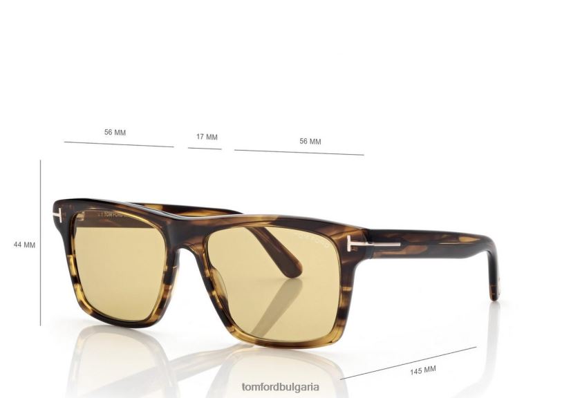 мъже очила слънчеви очила buckley амбър Хавана TOM FORD B880D1831