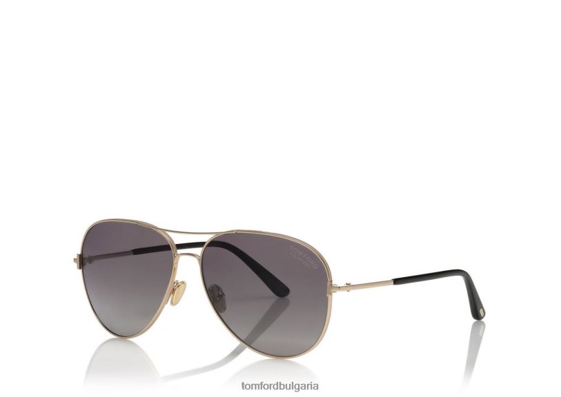 мъже очила поляризирани слънчеви очила clark розово злато TOM FORD B880D1787