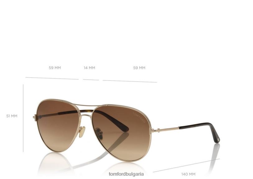 мъже очила слънчеви очила clark розово злато TOM FORD B880D1789