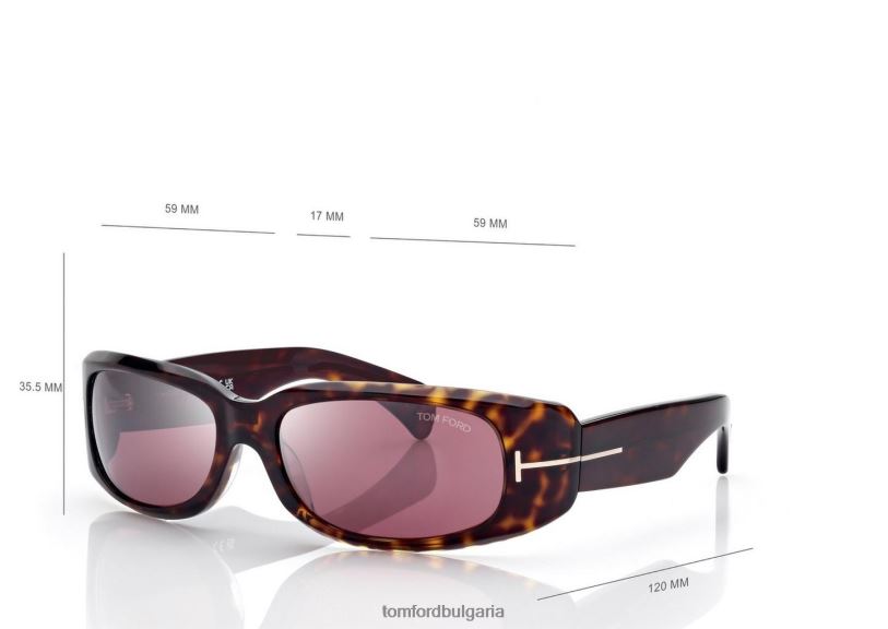 мъже очила слънчеви очила corey тъмна Хавана/бордо TOM FORD B880D1905