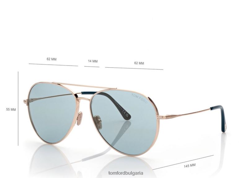 мъже очила слънчеви очила dashel розово злато TOM FORD B880D1784