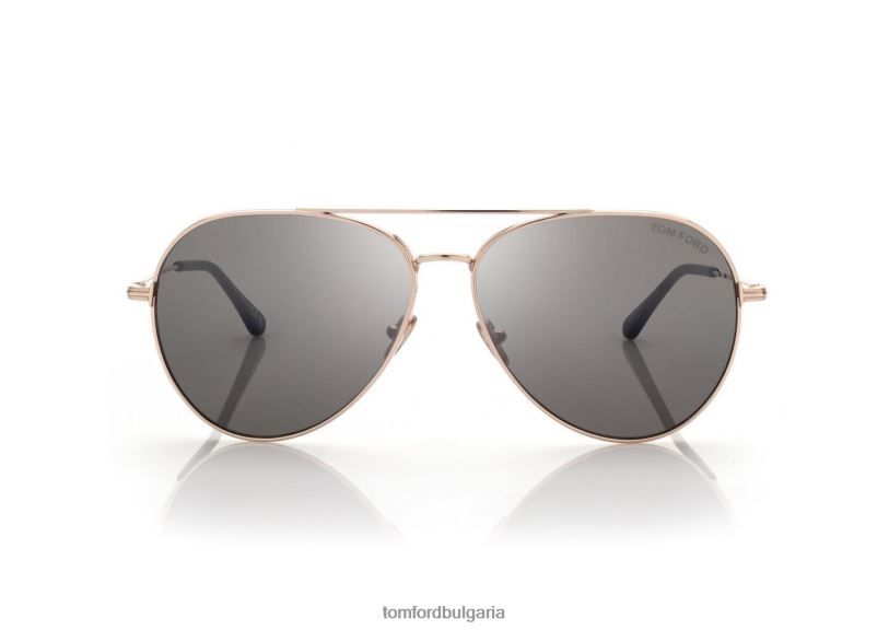 мъже очила слънчеви очила dashel блестящо розово злато/дим TOM FORD B880D1785