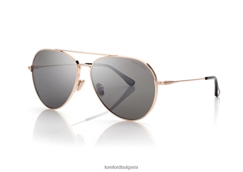 мъже очила слънчеви очила dashel блестящо розово злато/дим TOM FORD B880D1785