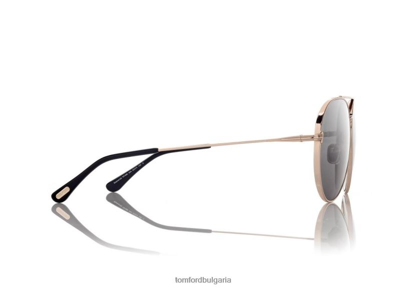 мъже очила слънчеви очила dashel блестящо розово злато/дим TOM FORD B880D1785