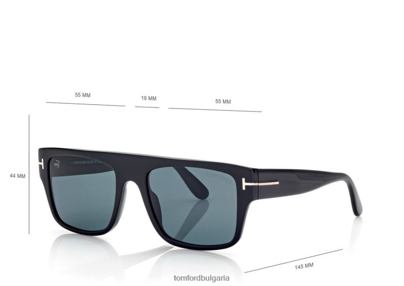 мъже очила dunning слънчеви очила черен TOM FORD B880D1804