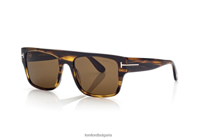 мъже очила dunning слънчеви очила кафяво TOM FORD B880D1805