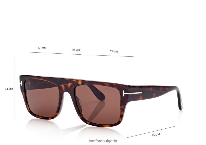 мъже очила dunning слънчеви очила тъмна Хавана TOM FORD B880D1806