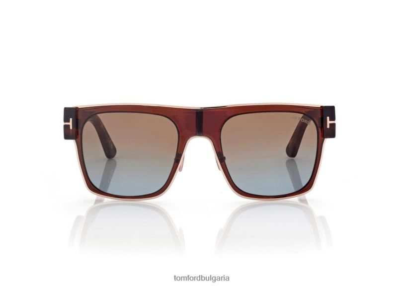 мъже очила слънчеви очила edwin тъмно кафяво TOM FORD B880D1801