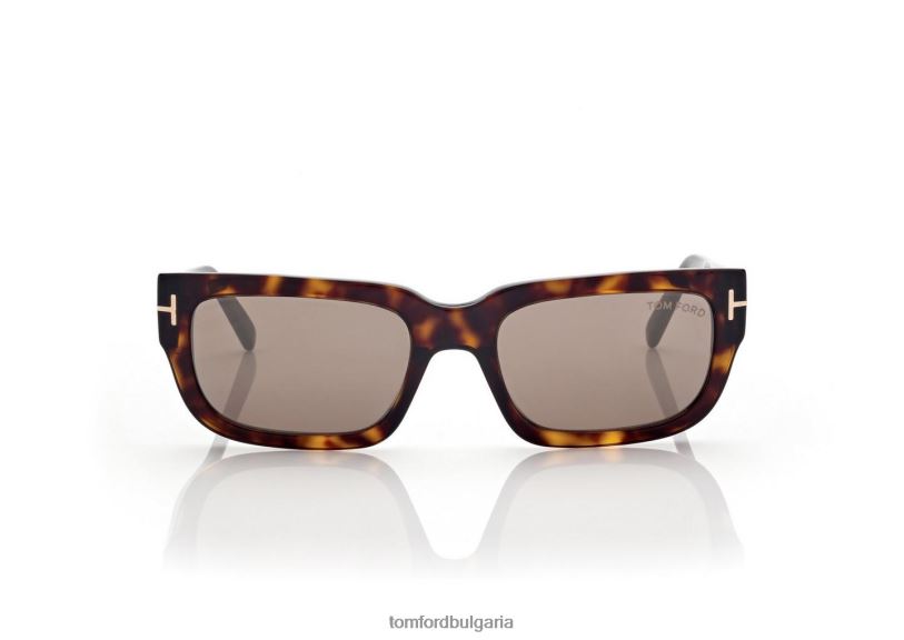 мъже очила слънчеви очила ezra тъмно огледало havana/roviex TOM FORD B880D1892